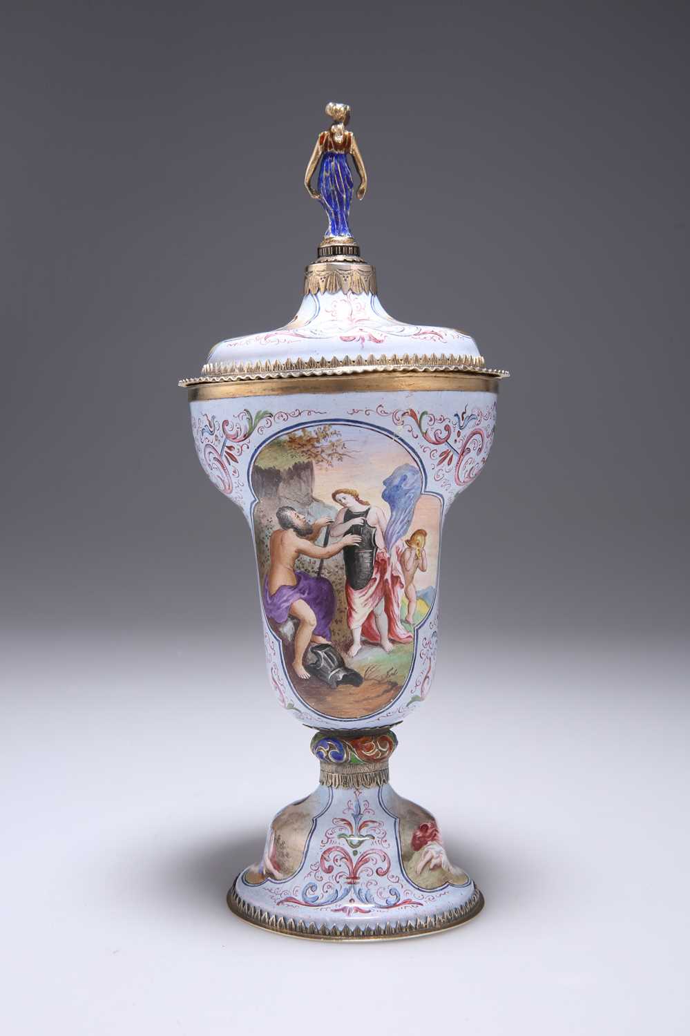 A FINE VIENNESE ENAMEL AND SILVER-GILT CUP AND COVER, BY HERMANN BOHM, CIRCA 1870 - Image 2 of 4