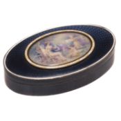 A FRENCH SILVER-GILT AND ENAMEL BOX, EARLY 20TH CENTURY