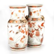 A PAIR OF CHINESE PORCELAIN 'ROUGE DE FER' VASES, 19TH CENTURY