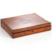 AN EARLY 19TH CENTURY INLAID SATINWOOD BOX