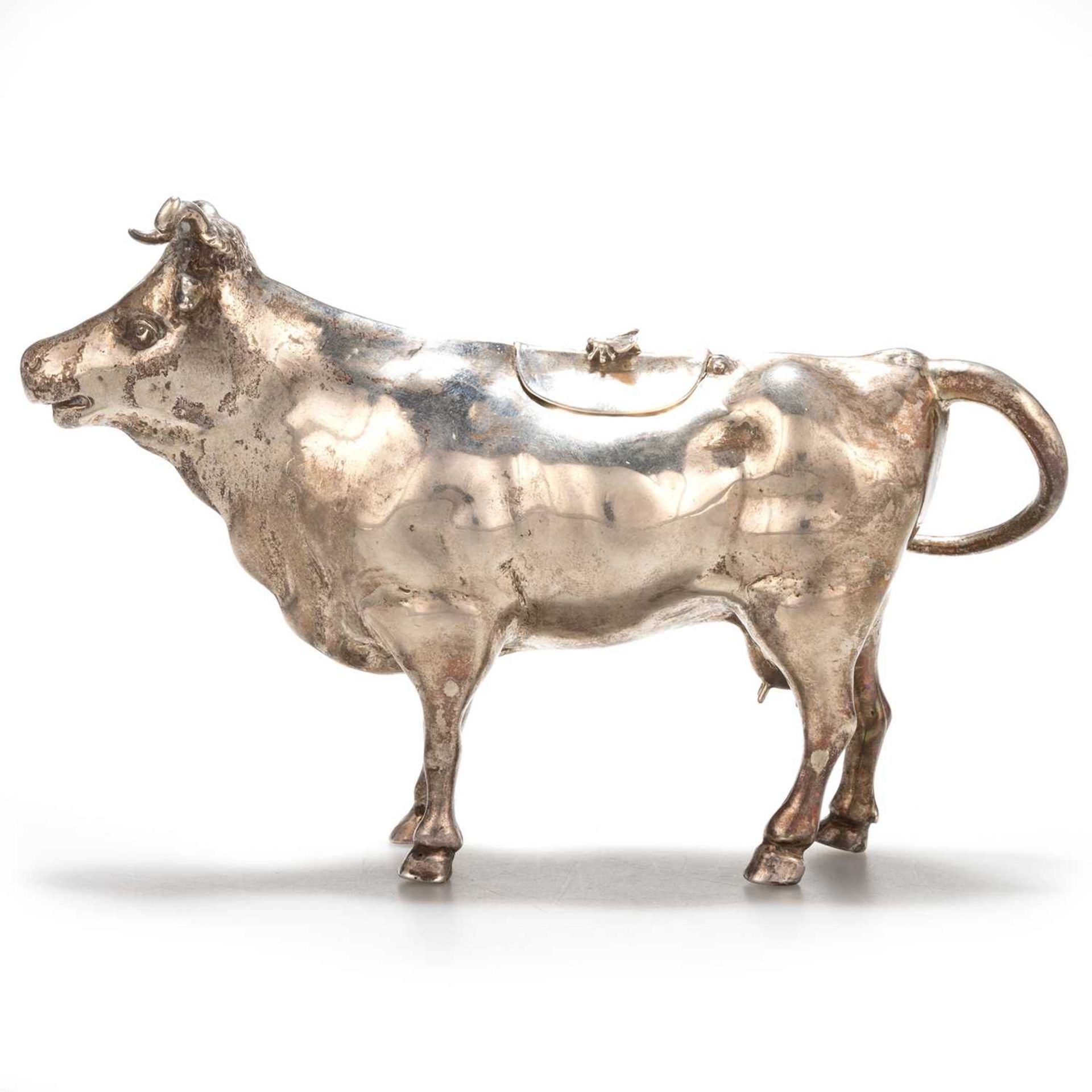 A 19TH CENTURY CONTINENTAL SILVER COW CREAMER - Image 2 of 3