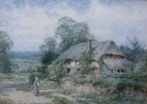 HENRY JOHN SYLVESTER STANNARD (1870-1951) OUTSIDE THE COTTAGE