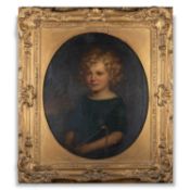 EARLY 19TH CENTURY ENGLISH SCHOOL, PORTRAIT OF A YOUNG GIRL HOLDING A RIDING CROP