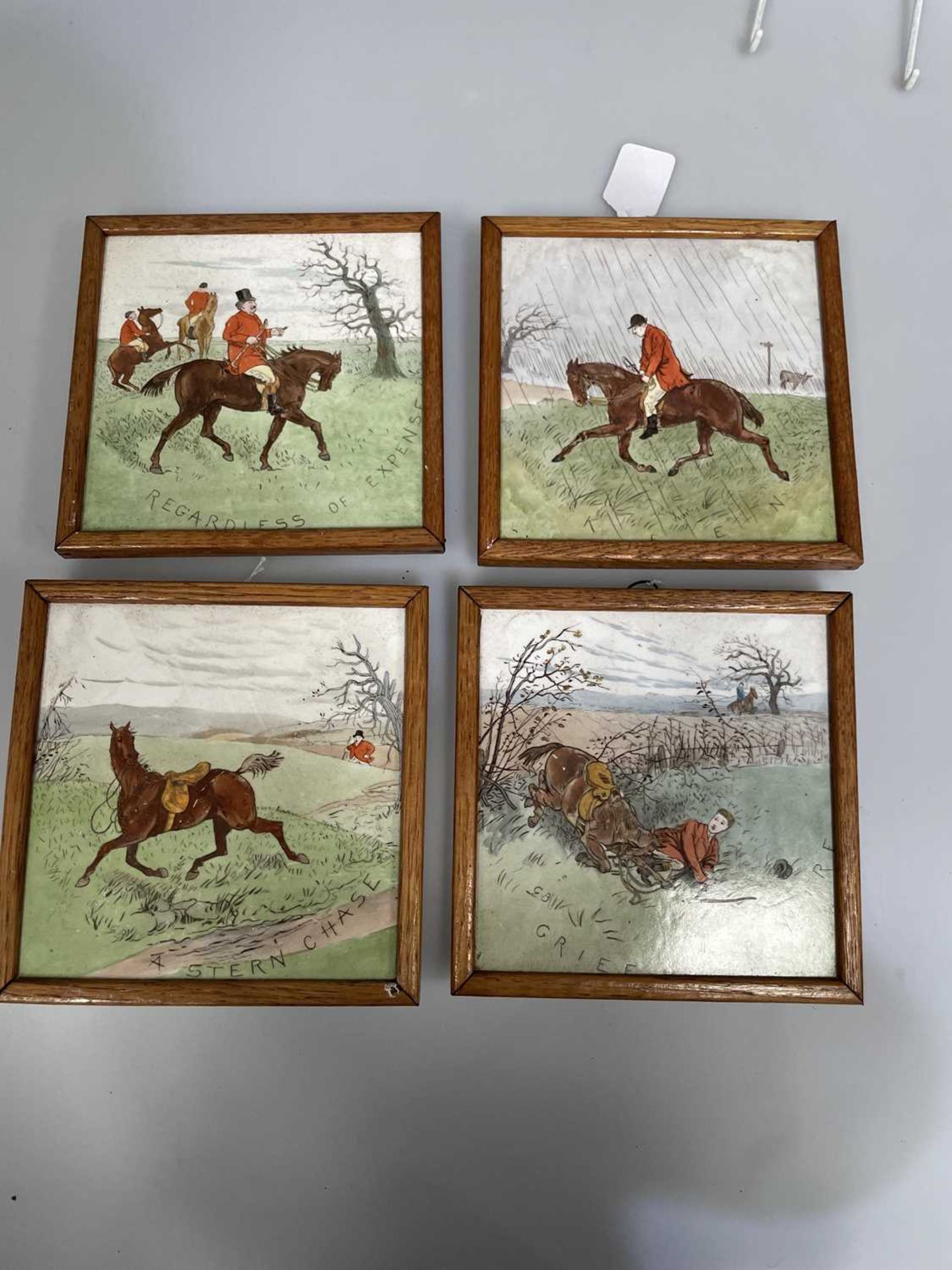 ELEVEN MINTONS POTTERY 'HUNTING' TILES - Image 3 of 7