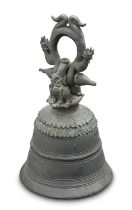 A BURMESE BRONZE TEMPLE BELL, PROBABLY 19TH CENTURY