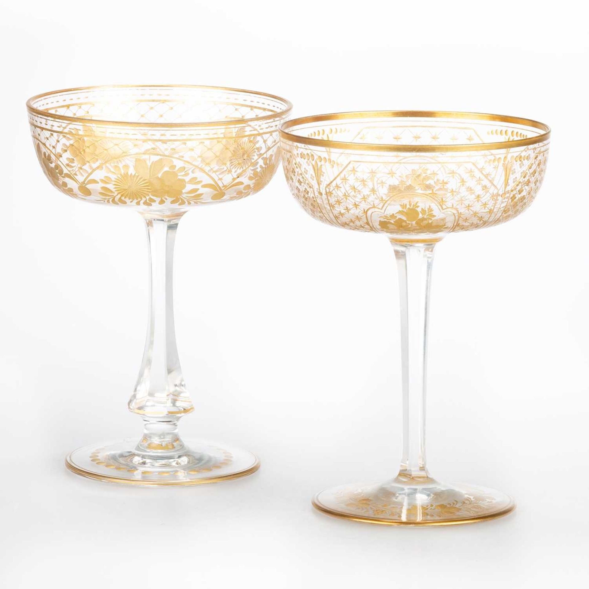 A COLLECTION OF GILDED GLASS, PROBABLY BY MOSER, 19TH CENTURY - Image 2 of 4