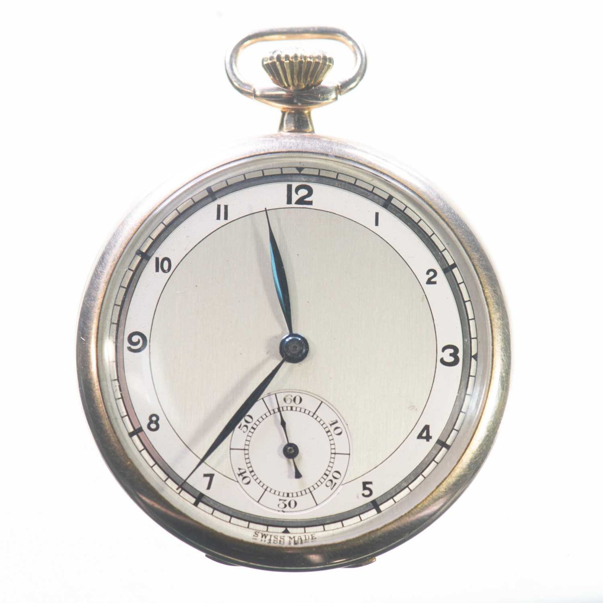 A 9CT GOLD OPEN FACED POCKET WATCH