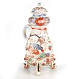 A JAPANESE IMARI PORCELAIN COFFEE POT AND COVER, EDO PERIOD, CIRCA 1700