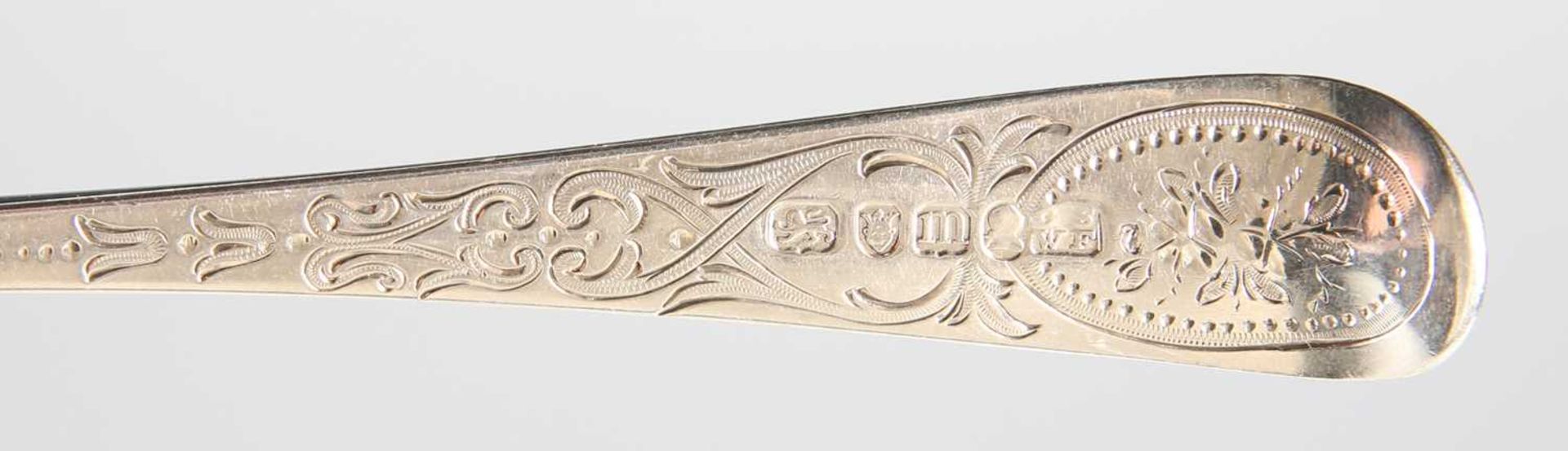 A SET OF SIX GEORGE III SILVER TABLE SPOONS - Image 2 of 2