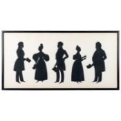 AUGUST EDOUART (FRENCH 1789-1861) SILHOUETTE PORTRAITS OF THE FEUGE FAMILY 1835