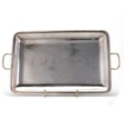 A GEORGE III SILVER TWO-HANDLED CHEESE DISH