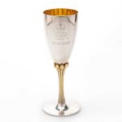 AN ELIZABETH II ROYAL COMMEMORATIVE SILVER GOBLET