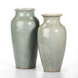TWO LARGE CHINESE GUAN-TYPE VASES, PROBABLY QING DYNASTY, 18TH/19TH CENTURY