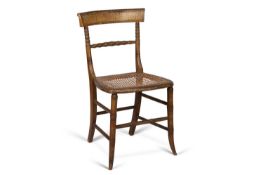 A REGENCY PAINTED BAMBOO-MOULDED SIDE CHAIR