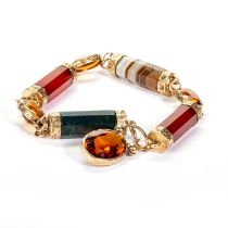 A MID-19TH CENTURY SCOTTISH HARDSTONE BRACELET