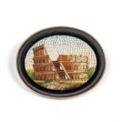 A 19TH CENTURY GRAND TOUR MICROMOSAIC BROOCH