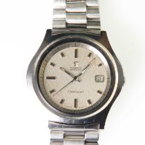 A GENTS STEEL OMEGA SEAMASTER BRACELET WATCH