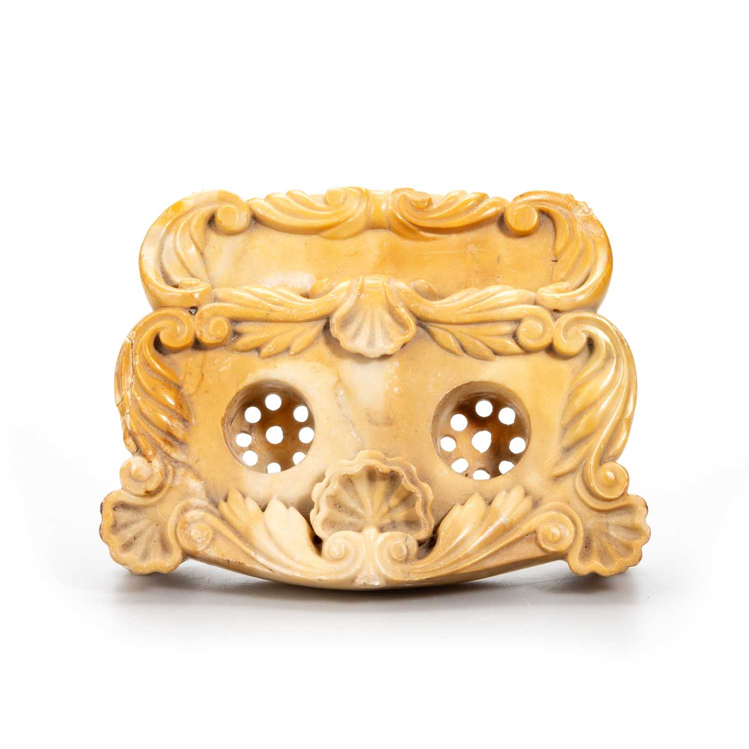 AN ITALIAN SIENNA MARBLE INKSTAND, 19TH CENTURY - Image 2 of 2