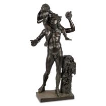 AFTER THE ANTIQUE, A SATYR WITH CYMBALS CARRYING BACCHUS DIONYSOS ON HIS SHOULDERS Italian, Neapolit