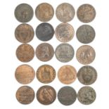 A GROUP OF TWENTY 18TH/ 19TH CENTURY PROVINCIAL TOKENS