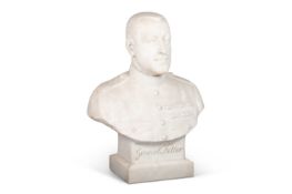 ANTOINE SARTORIO (FRENCH, 1885-1988), A WHITE MARBLE BUST OF GENERAL FETTER