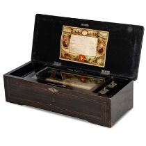 A SWISS MUSIC BOX, PLAYING TEN-AIRS, PROBABLY BREMOND