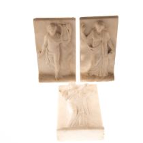 THREE FRENCH MARBLE PLAQUES, 19TH CENTURY