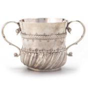 A WILLIAM AND MARY SILVER PORRINGER