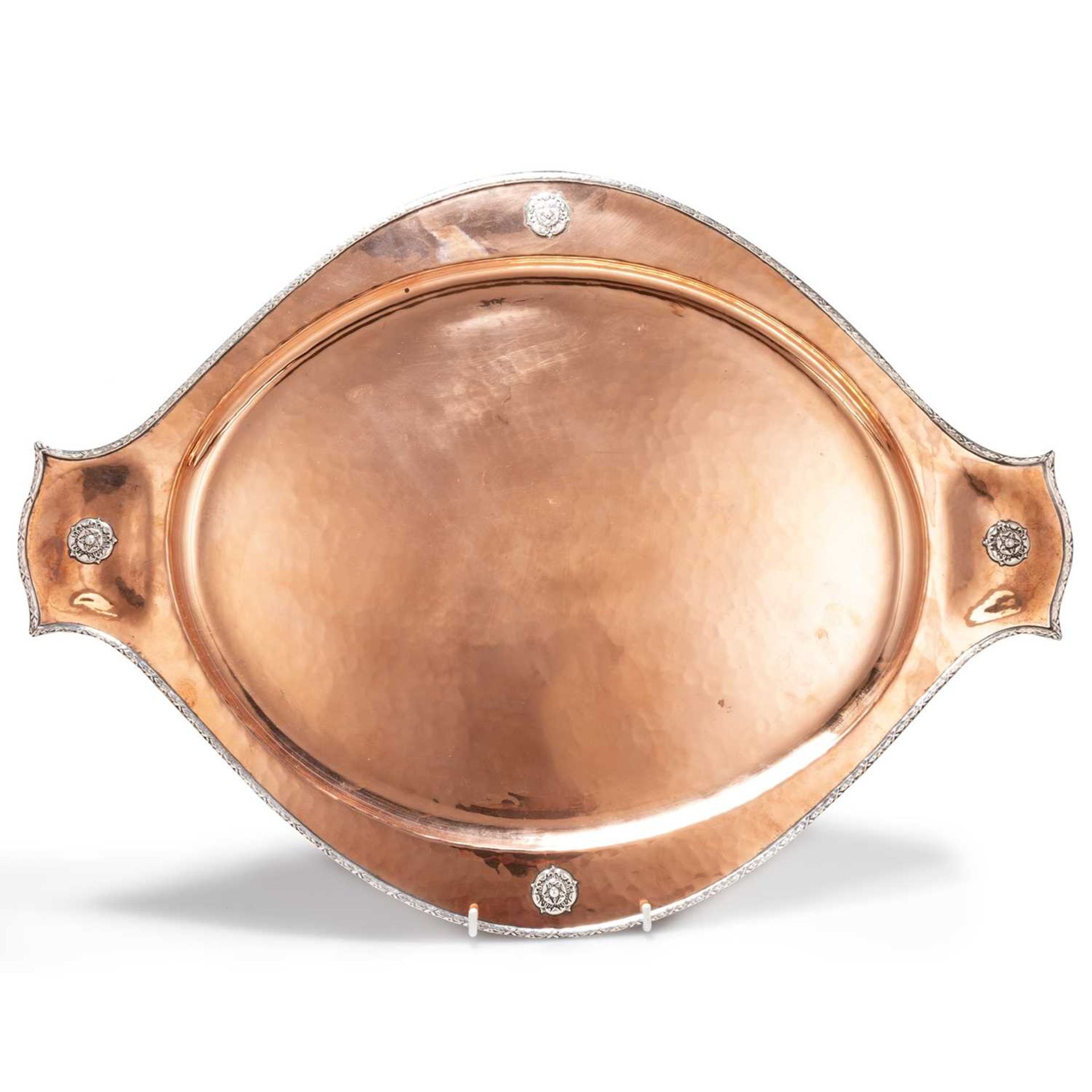 AN A.E. JONES ARTS AND CRAFTS COPPER TRAY