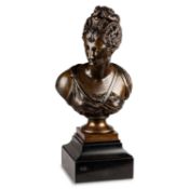 AFTER JEAN GOUJON (FRENCH, 1510-1572), A LARGE BRONZE BUST OF DIANE DE POITIERS, 19TH CENTURY