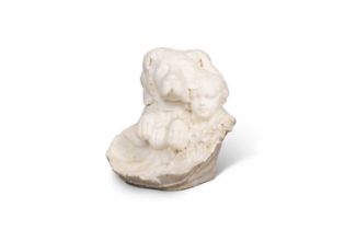 AN EARLY 20TH CENTURY ALABASTER GROUP