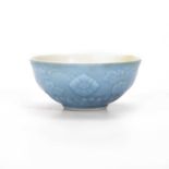 A CHINESE MOULDED MONOCHROME BOWL