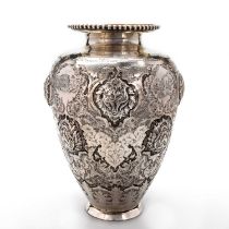 A MID-20TH CENTURY IRANIAN (PERSIAN) SILVER VASE