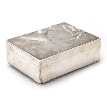 A JAPANESE SILVER AND MIXED METAL TABLE BOX