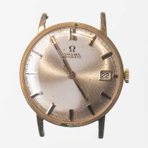 A GENTS GOLD-PLATED OMEGA WATCH HEAD