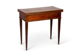 AN 18TH CENTURY FRENCH WALNUT FOLDOVER TABLE
