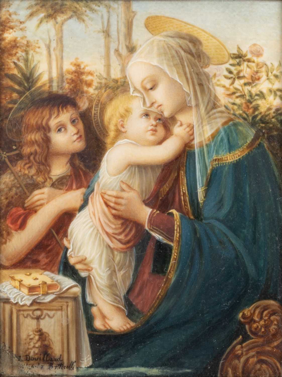 J DOVILLARD (19TH CENTURY) AFTER BOTTICELLI MADONNA AND CHILD