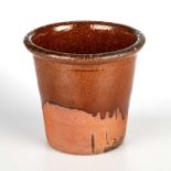 A TERRACOTTA POT, ATTRIBUTED TO BUCKLEY, NORTH WALES, 19TH CENTURY