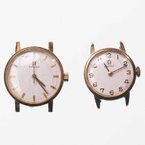 TWO LADY'S OMEGA WATCH HEADS