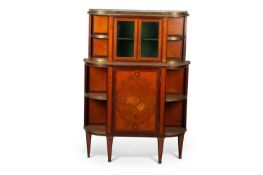 A GILT-METAL MOUNTED SATINWOOD, KINGWOOD AND MARQUETRY CABINET