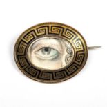 A GEORGIAN EYE BROOCH