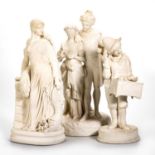 A WORCESTER PARIAN FIGURE, 'FAUST & MARGRET', BY WILLIAM BOYNTON KIRK