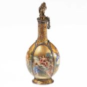A VIENNESE SILVER-GILT AND ENAMEL SCENT BOTTLE, CIRCA 1870