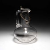 A VICTORIAN SILVER-MOUNTED GLASS CLARET JUG