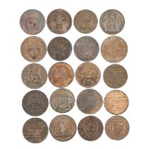 A GROUP OF TWENTY 18TH/ 19TH CENTURY PROVINCIAL TOKENS