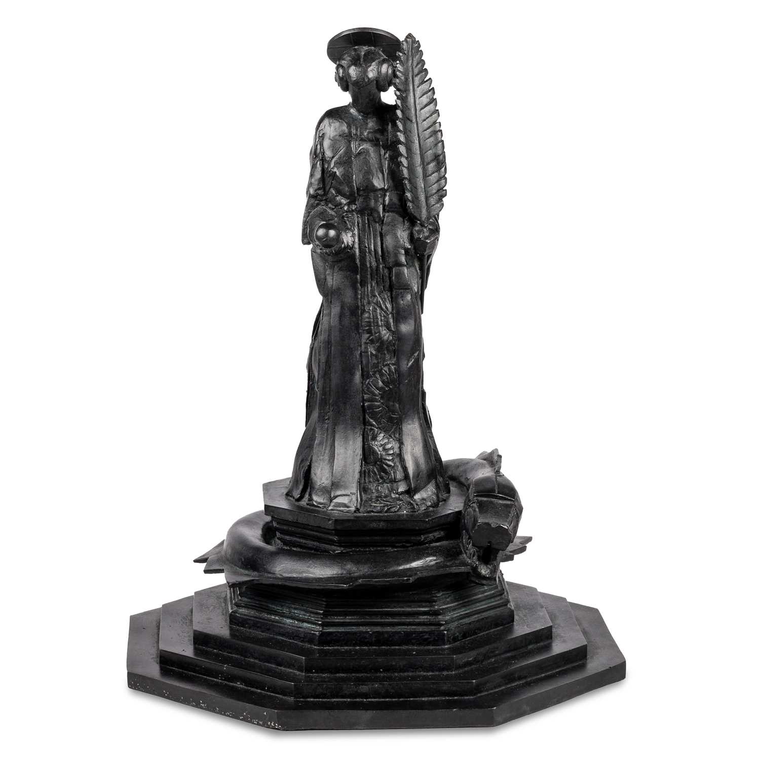MORRIS SINGER FOUNDERS: A BRONZE FIGURE OF ST MARGARET AND THE DRAGON