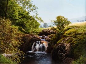 MICHAEL JAMES SMITH (20TH CENTURY) RIVER LANDSCAPE IN WALES
