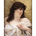 A BERLIN (K.P.M.) PORCELAIN RECTANGULAR PLAQUE, 'SLEEPING BEAUTY', LATE 19TH CENTURY