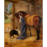 NORA DRUMMOND (1862-1949) IN THE STABLE