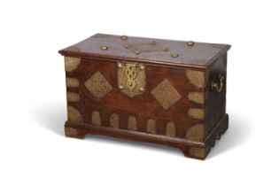 A BRASS-MOUNTED HARDWOOD ZANZIBAR CHEST, 19TH CENTURY